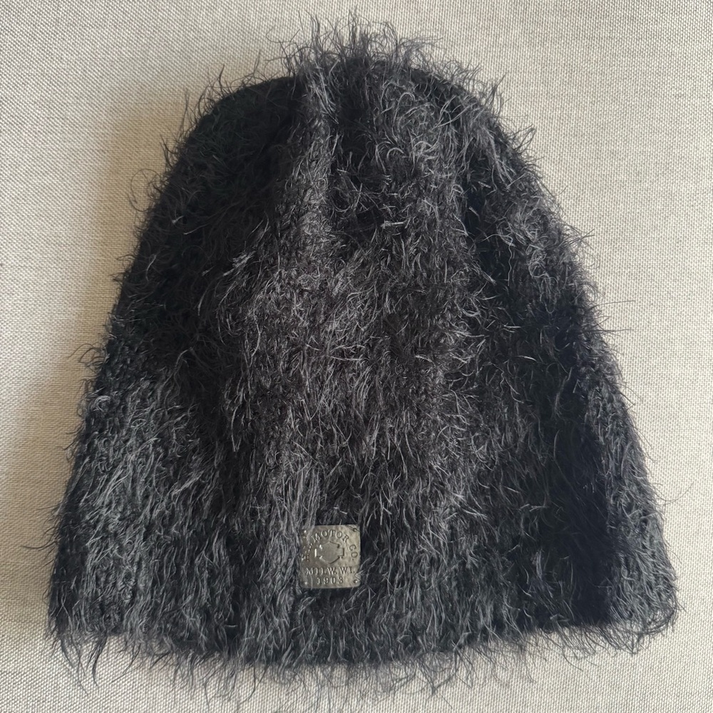 Harley-Davidson Black Fuzzy Knit Beanie